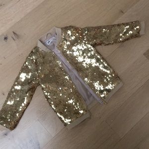 Gold Sequin Girls Jacket